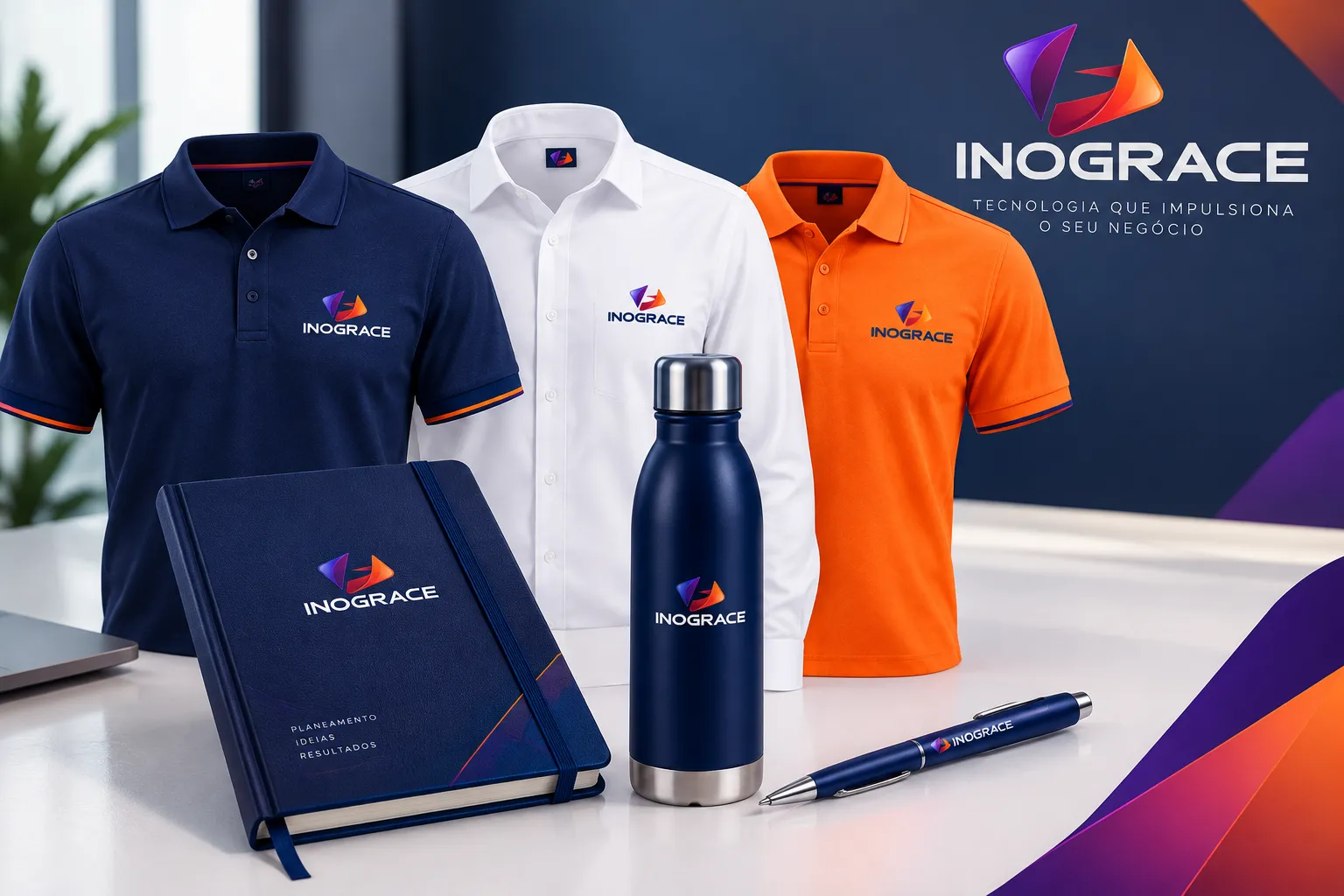 Kit corporativo e fardamento — Inograce