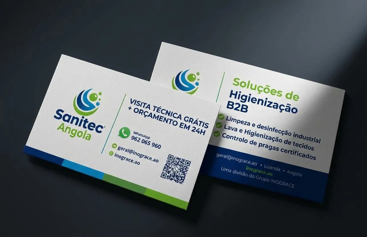 Cartões de visita — Sanitec Angola