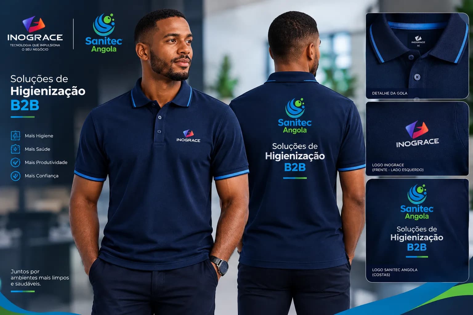 Fardamento da equipa — Sanitec Angola